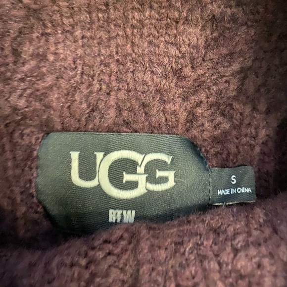 Ugg rtw sweater Janae cable knit sweater fig maroon chunky knit - Picture 3 of 3